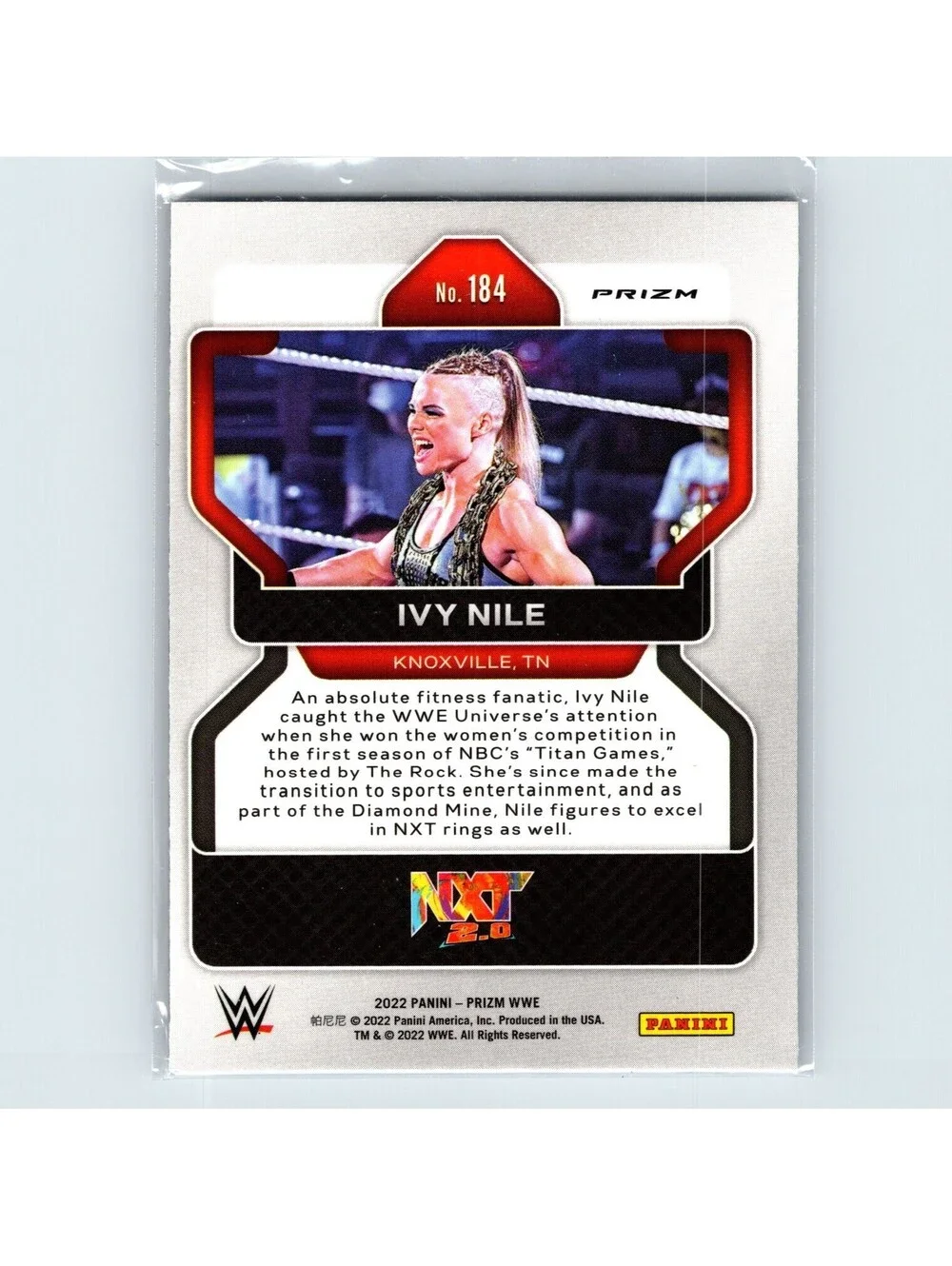 2022 Panini Prizm WWE Ivy Nile RC #184 Ice NXT 2.0